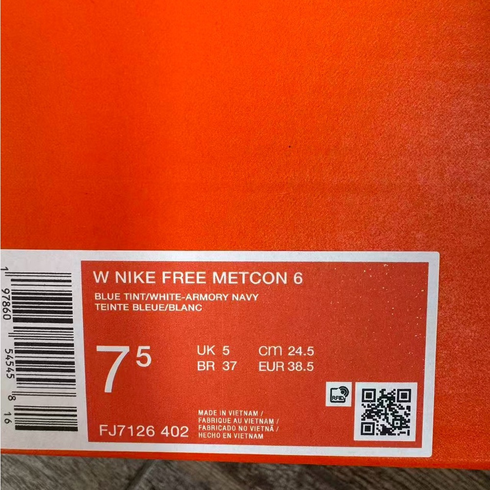 Nike Free Metcon 6 Blue Tint/Armory Navy Women's Running Shoe FJ7126-402 No Lid - Picture 10 of 12